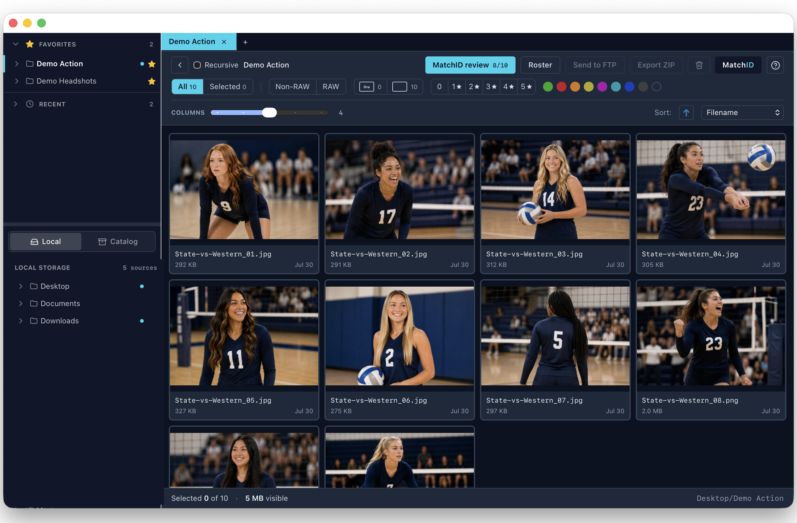 Browse grid with a folder open