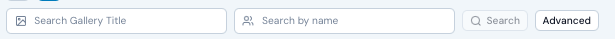 The search bar above the grid, with sort and view controls beside it